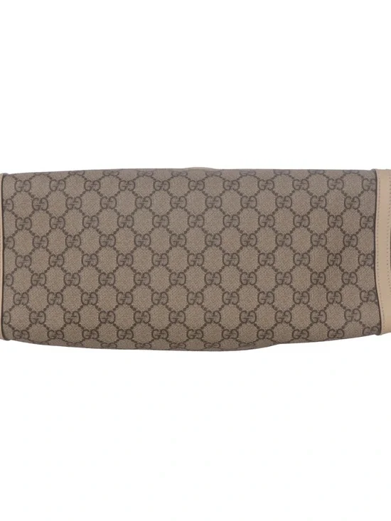 ♥️Gucci Padlock Beige GG Supreme Canvas Shoulder Tote with Gold Chain Handles♥️ - Picture 6 of 16